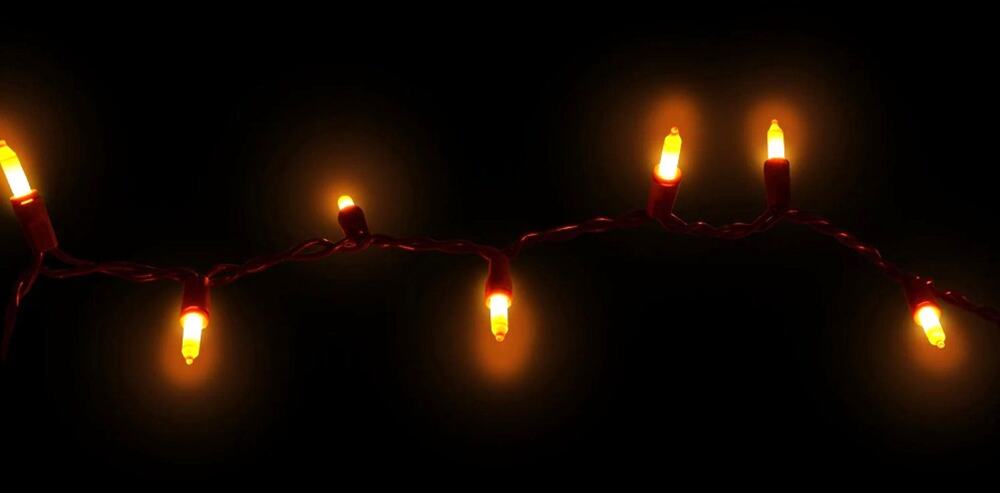 Halloween Orange Mini String Lights 20 count, 5 ft, Indoor Craft Wreath Decor
